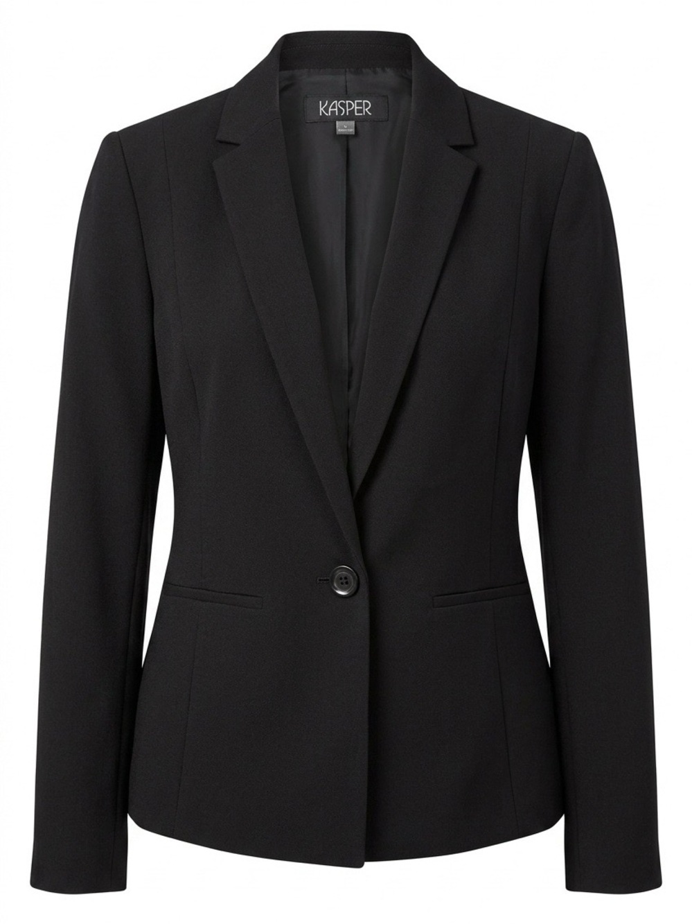 Kasper Black Tailored Single-Button Blazer